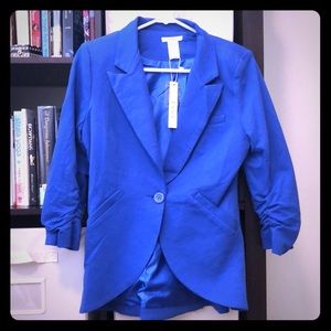NWT Esley blue blazer 3/4 sleeves